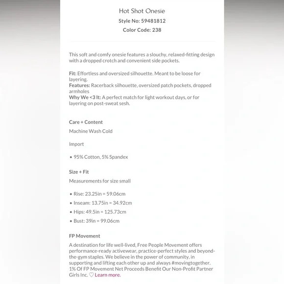 NWT Free People hot shot onesie - Picture 5 of 12